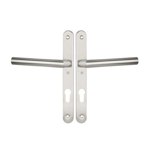 Ensemble double bequille sur plaque JADE série 1394 - Clé I - inox - Etroite