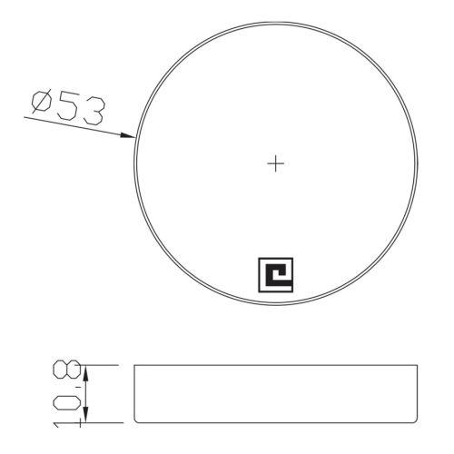 Paire de rosaces JADE - Inox - Clé I
