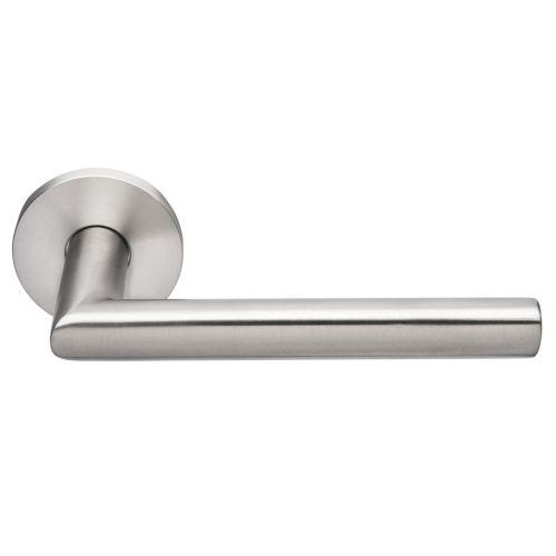 Béquille double sur rosace slim JADE série SL00 - Inox poli - Bec de cane
