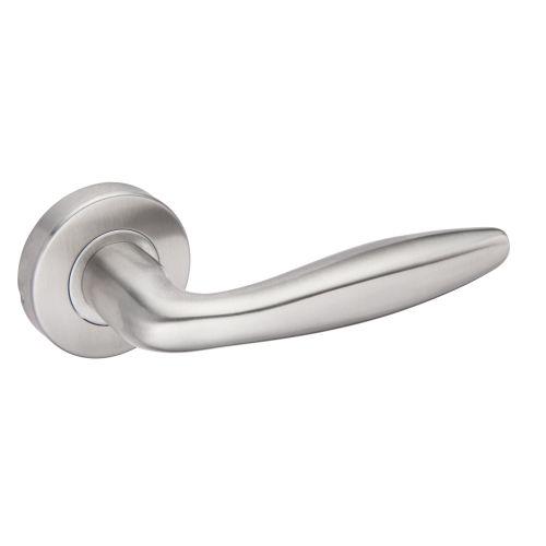 Béquille double semi massive sur rosace bec de cane JADE série 1594 - Inox