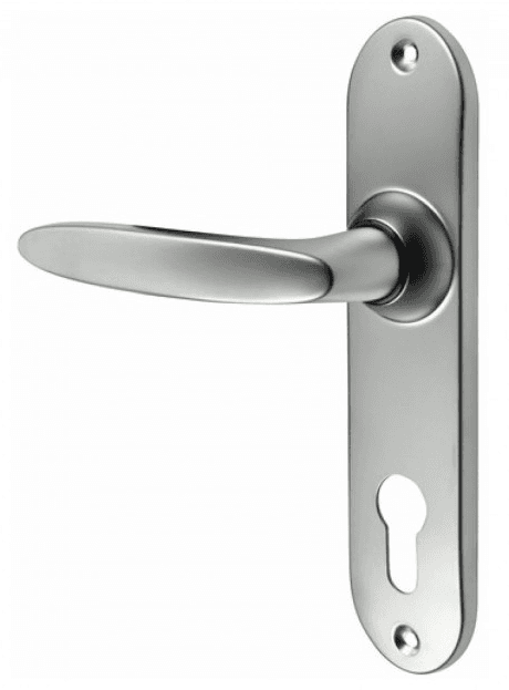 Ensemble double bequille sur plaque JAZZ - Zamak - Velours - Clé I - 195MM