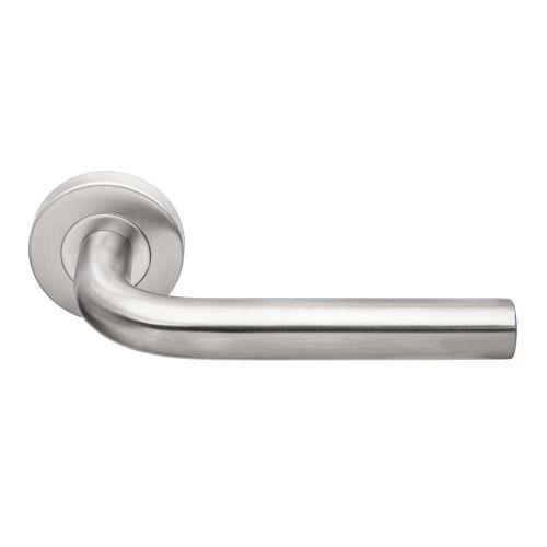 Béquille double sur rosace bec de cane JADE série 1194 - Inox - Droite