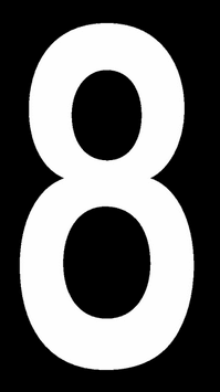 NUMERO POUR VOITURE N.8