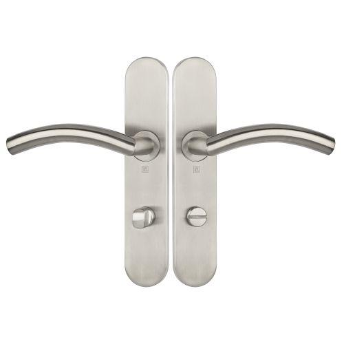 Ensemble double bequille sur plaque JADE série 1494 - Condamnation - inox