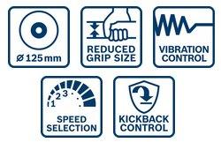 Meuleuse angulaire 125mm 1400W - BOSCH GWS 14-125 S - 06017D0100