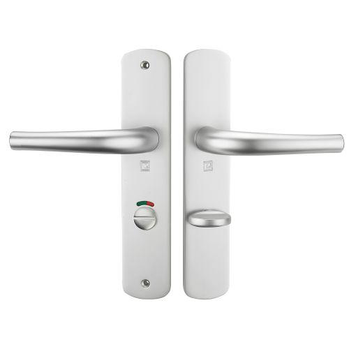 Ensemble double bequille sur plaque massive SALOME -Alu- Conda. à voyant - 195MM