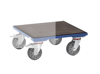 PLATEAU BOIS ROULANT ET REVETEMENT CAOUTCHOUC 400 KG