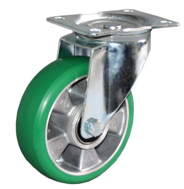 ROULETTE ULTRA ROULANTE PIVOTANTE A BANDE POLYURETHANE