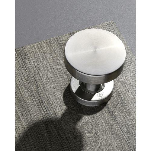 Bouton de porte rond JADE série BP01 Inox brossé - 52 MM