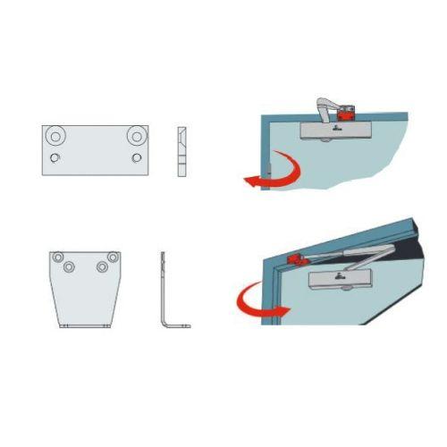 HERACLES 570200 plaque de support de patte coudée applique blanc RAL9016