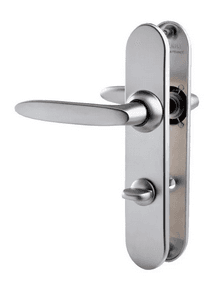 Ensemble double bequille sur plaque JAZZ - Zamak - Velours- Condamnation - 195MM