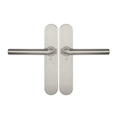 Ensemble double bequille sur plaque JADE série 1394 - Bec de Cane - inox