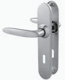 Ensemble double bequille sur plaque JAZZ - Zamak - Miroir - Clé L - 165MM