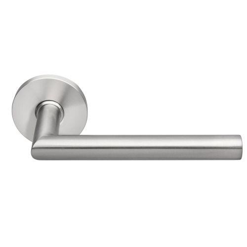 Béquille double sur rosace slim JADE série SL01 - Inox poli - Bec de cane - 16MM