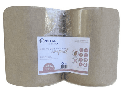 BOBINE OUATE CHAMOIS NATURELLE ECOPLUS COMPACTE SANS MANDRIN