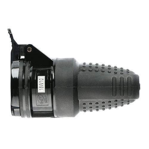 Fiche femelle caoutchouc 16 A 2P+T Noir - HANGER