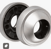 Paire de rosace JAZZ - Zamak - Velours - Bec de cane