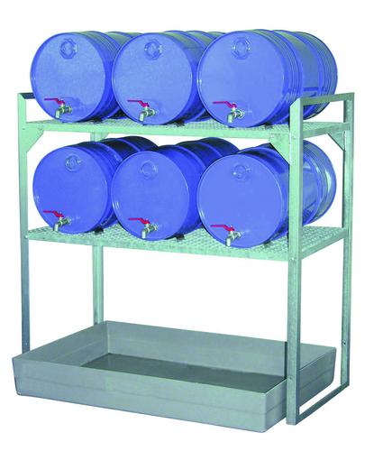 RAYONNAGE MI LOURD POUR FUTS DE RETENTION 60 LITRES