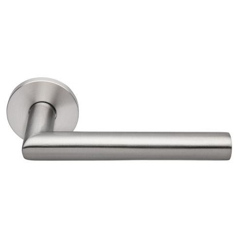 Béquille double sur rosace slim JADE série SL01 - Inox poli - Bec de cane - 19MM