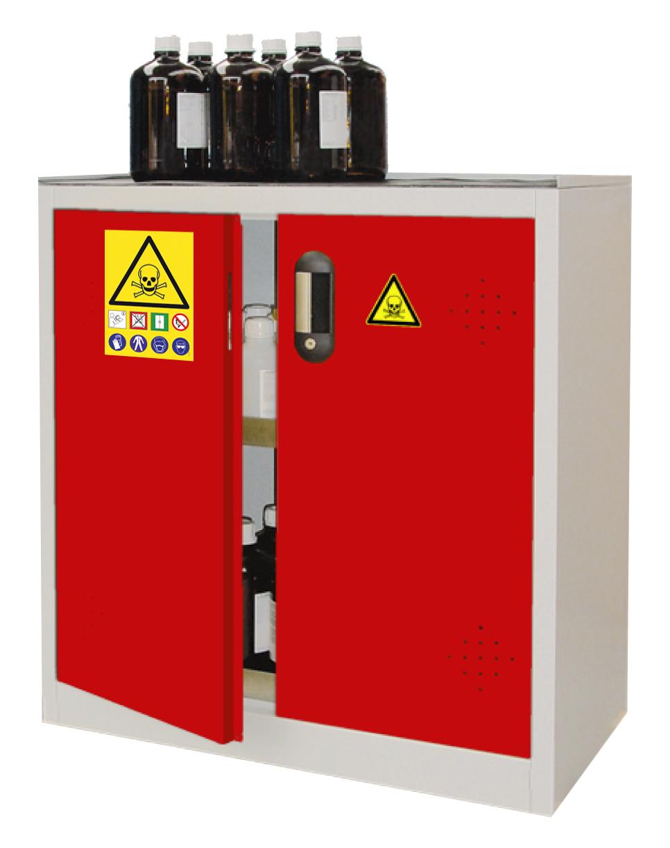 ARMOIRE DE SURETE POUR PRODUITS DANGEREUX 80L ROUGE