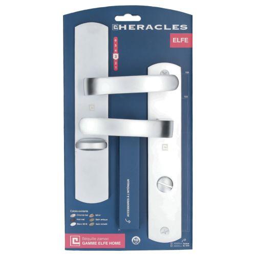 Ensemble double bequille sur plaque ELFE- Chromé mat - Condamnation - 195MM