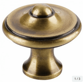 BOUTON RUSTIQUE-LAITON PATINE