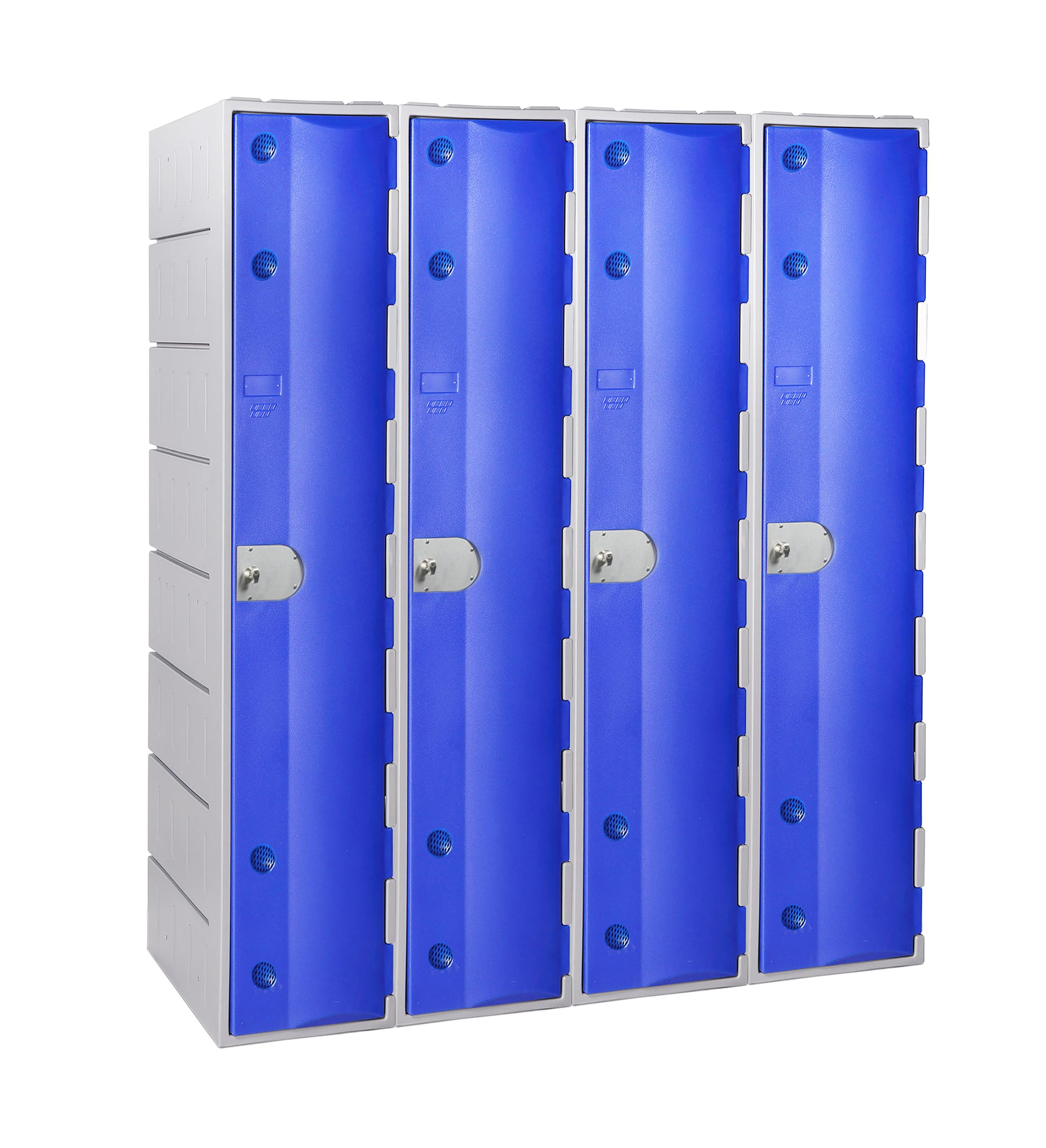 VESTIAIRE MONOBLOC POLYETHYLENE PORTE BLEUE SANS CLOISON