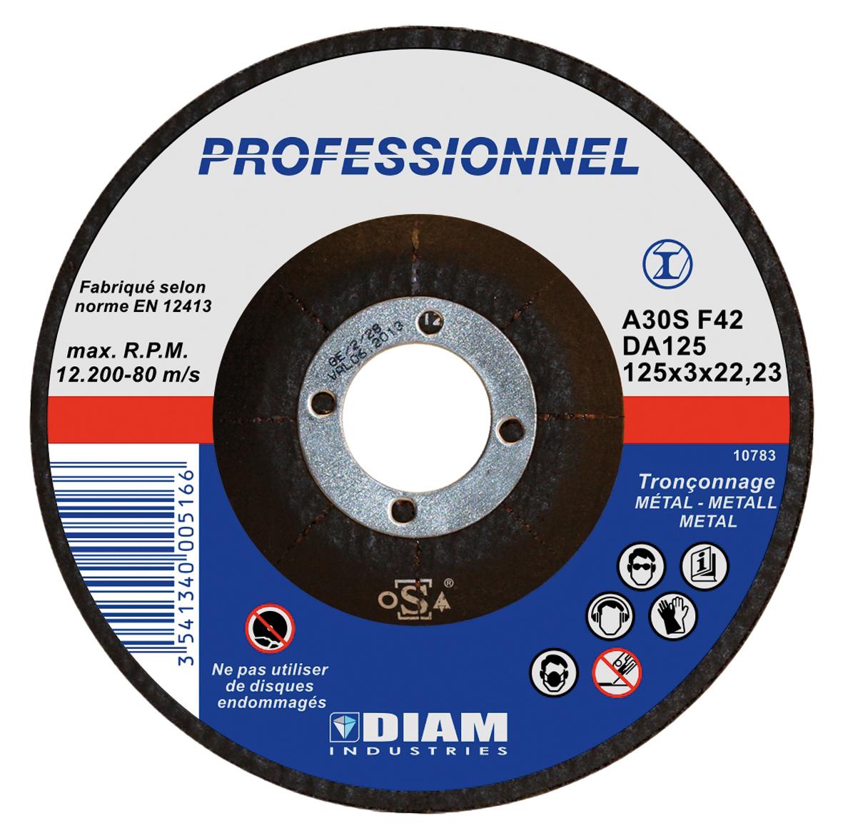 DISQUE A TRONCONNER DIA 125