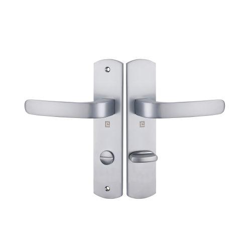 Ensemble double bequille sur plaque ELFE- Chromé mat - Condamnation - 165MM