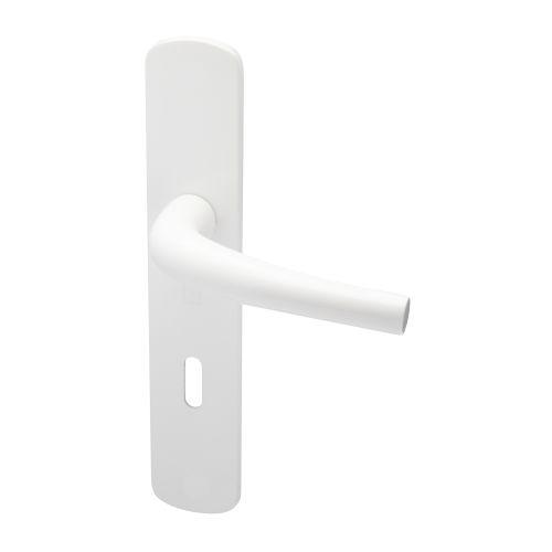 Ensemble double bequille sur plaque SALOME - Aluminium - Blanc- Clé L - 195MM