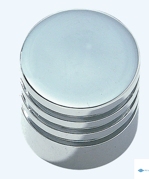 BOUTON RAINURE-METAL BLANC