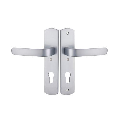 Ensemble double bequille sur plaque ELFE- Chromé mat - Clé I - 165MM