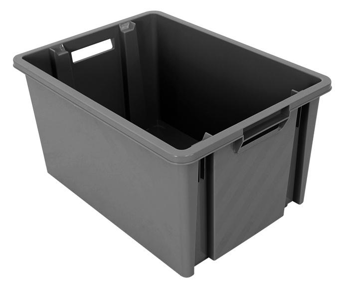 BAC PLASTIQUE EMBOITABLES NOVABAC GRIS 6,10,18,30 et 54 litres