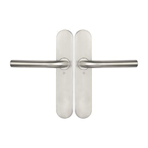 Ensemble double bequille sur plaque JADE série 1194 - Bec de Cane - inox