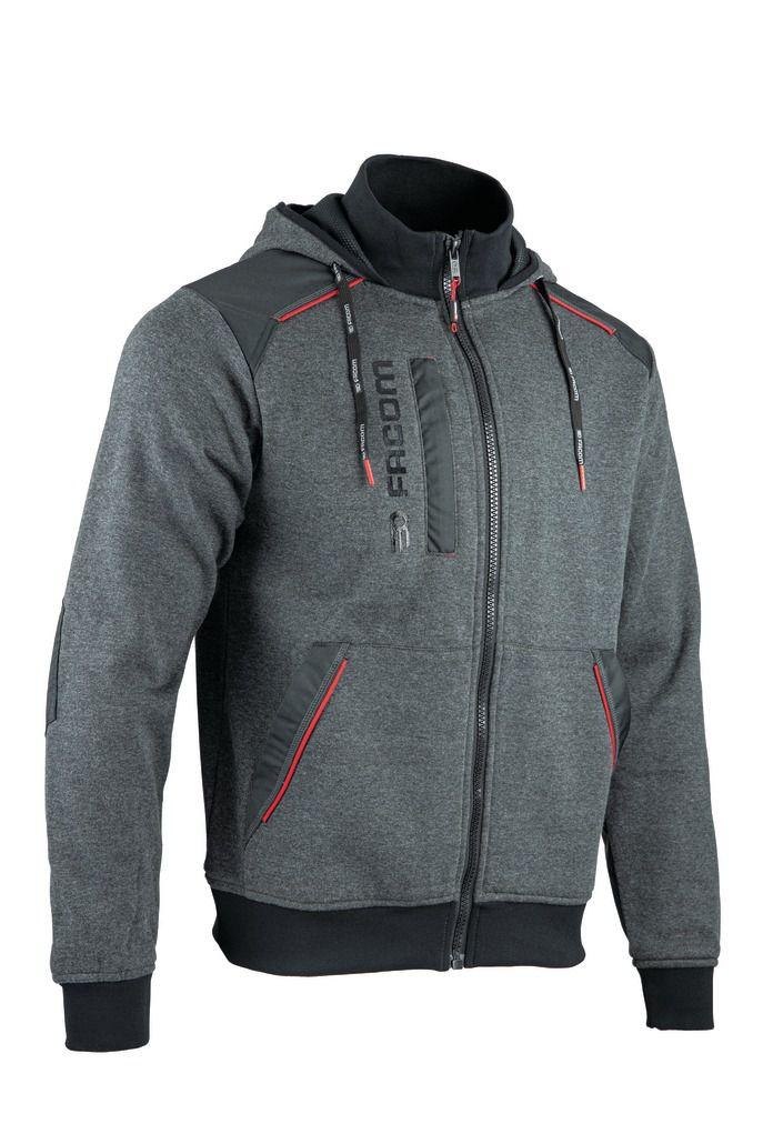 SWEAT ZIPPE A CAPUCHE ET COL