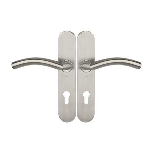 Ensemble double bequille sur plaque JADE série 1494 - Clé I - inox