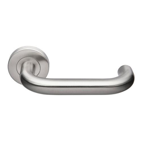 Béquille double sur rosace bec de cane JADE série 1294 - Inox - Courbée